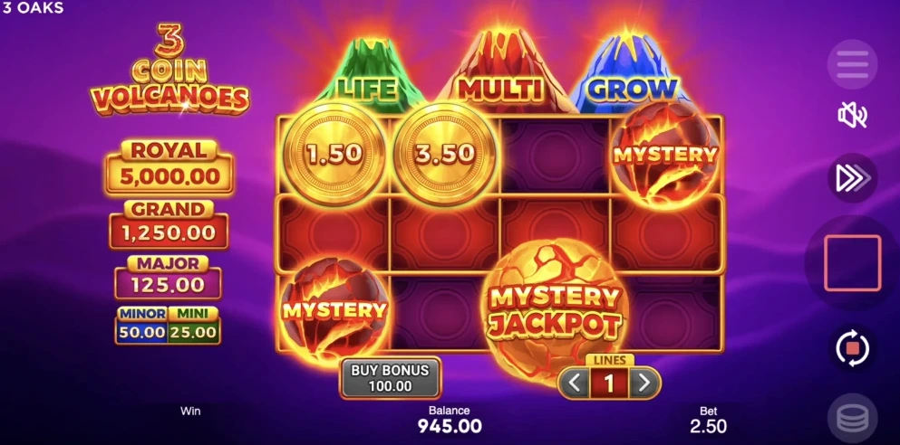 3 Coin Volcanoes demo