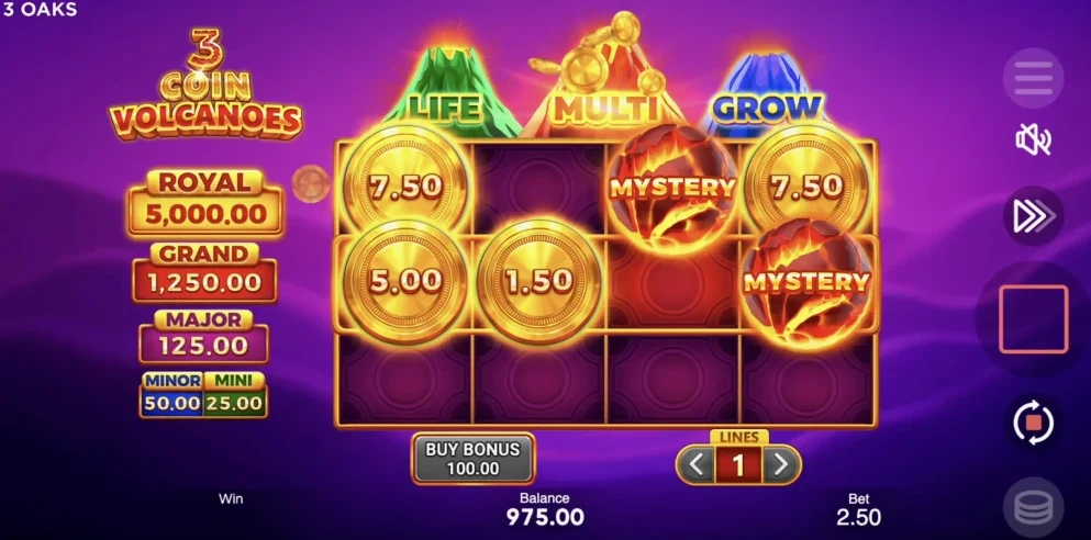 3 Coin Volcanoes Slot